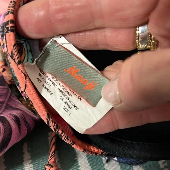 Maaji Two Piece Reversible Bikini Size Large - Picture 5 of 5